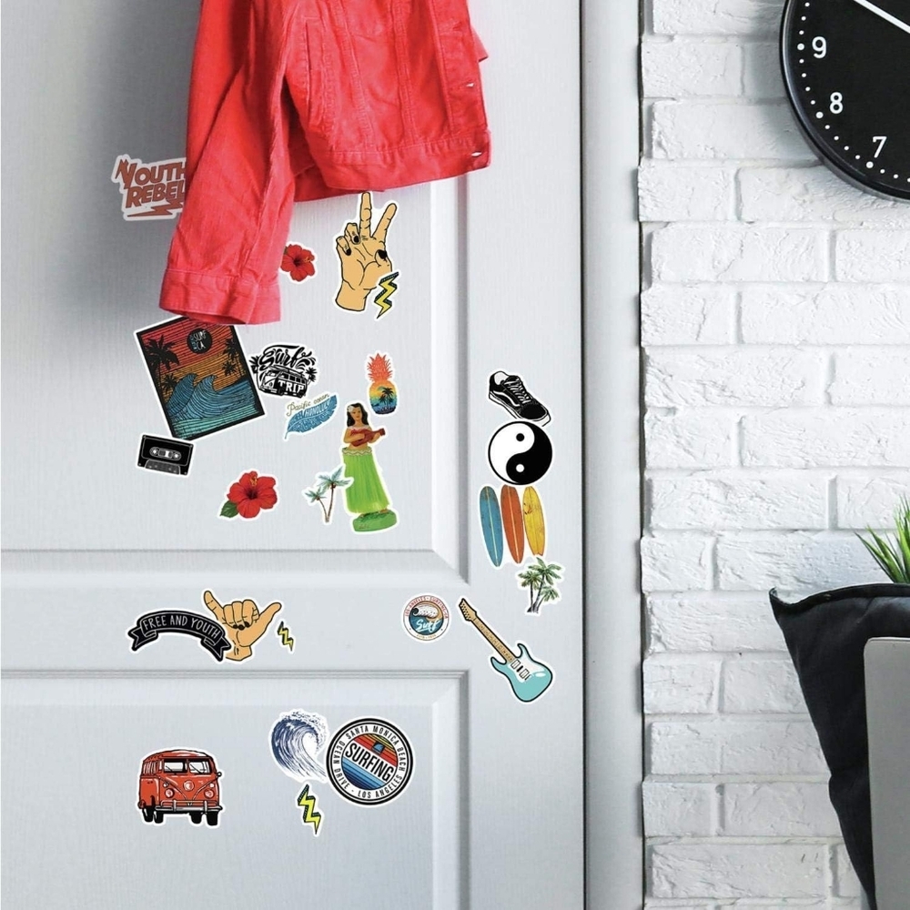 NEW RoomMates Peel & Stick Wall Decals Surfs Up Renter Friendly Decor Removeable